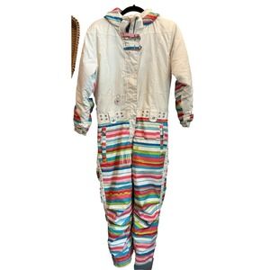 Obermeyer Vintage kids Snowsuit Ski Suit, I-Grow One Piece MultiColor size 8/XL